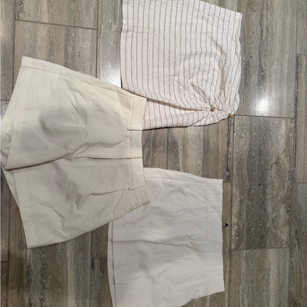 Set of Three White and Striped Skirts